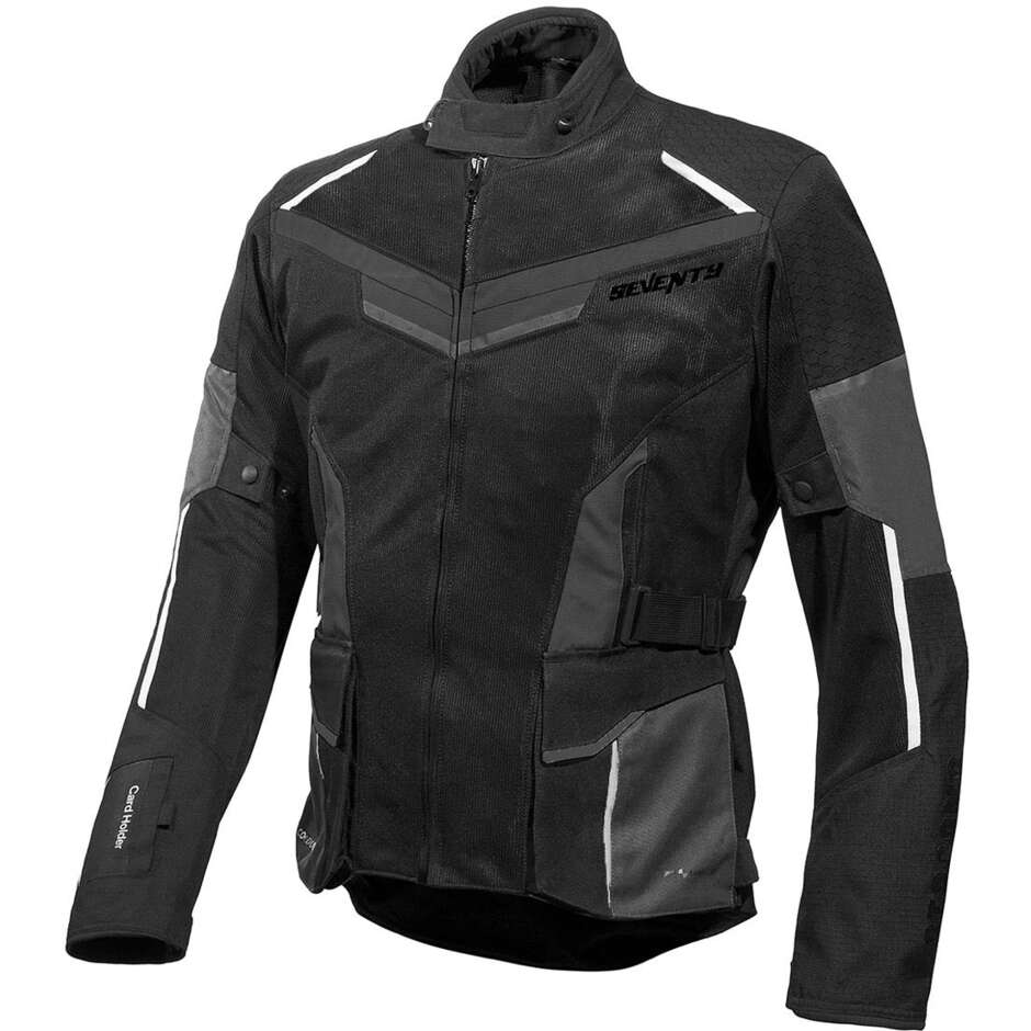 Seventy Degrees SD-JT70 ATACAMA Motorcycle Jacket Black Grey White