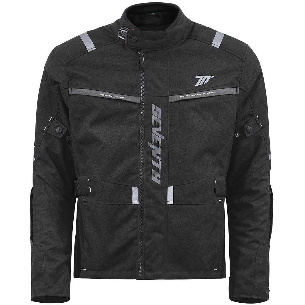 Seventy Degrees SD-JT83 TONALE Black Motorcycle Jacket For Sale