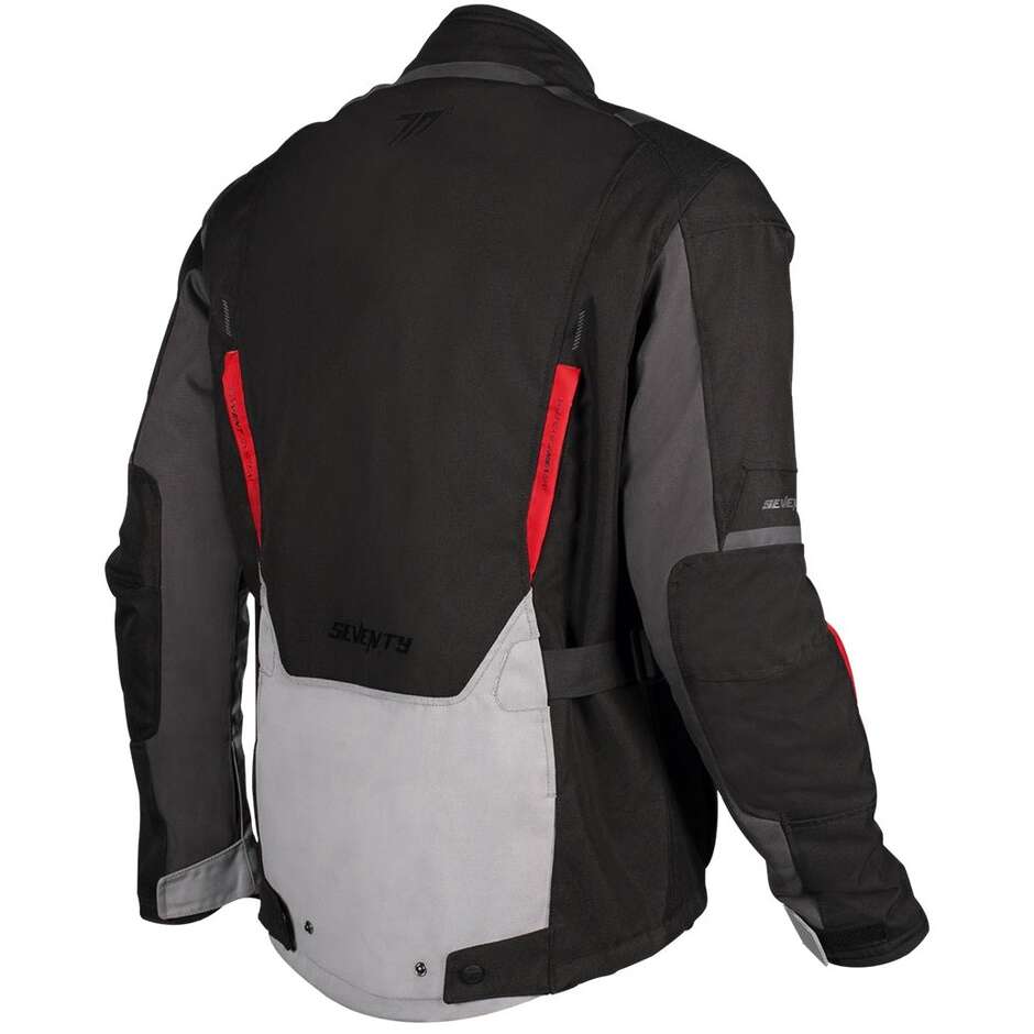 Seventy Degrees SD-JT83 TONALE Motorcycle Jacket Black Grey Red