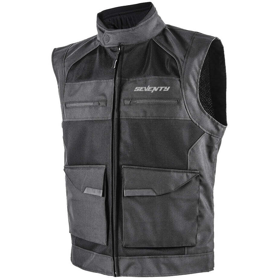 Seventy Degrees SD-S3 SCIROCCO Motorcycle Vest Black