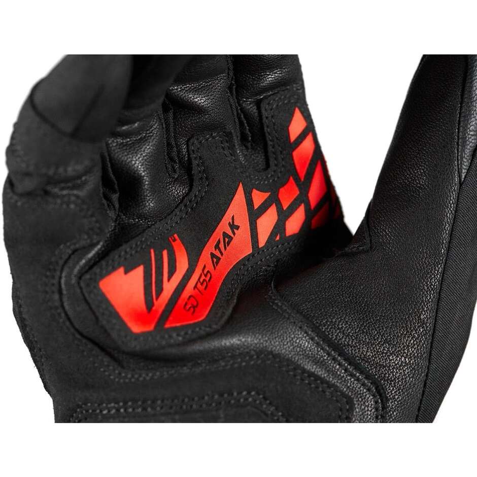 Seventy Degrees SD-T55 ATAK Motorcycle Gloves Black Red