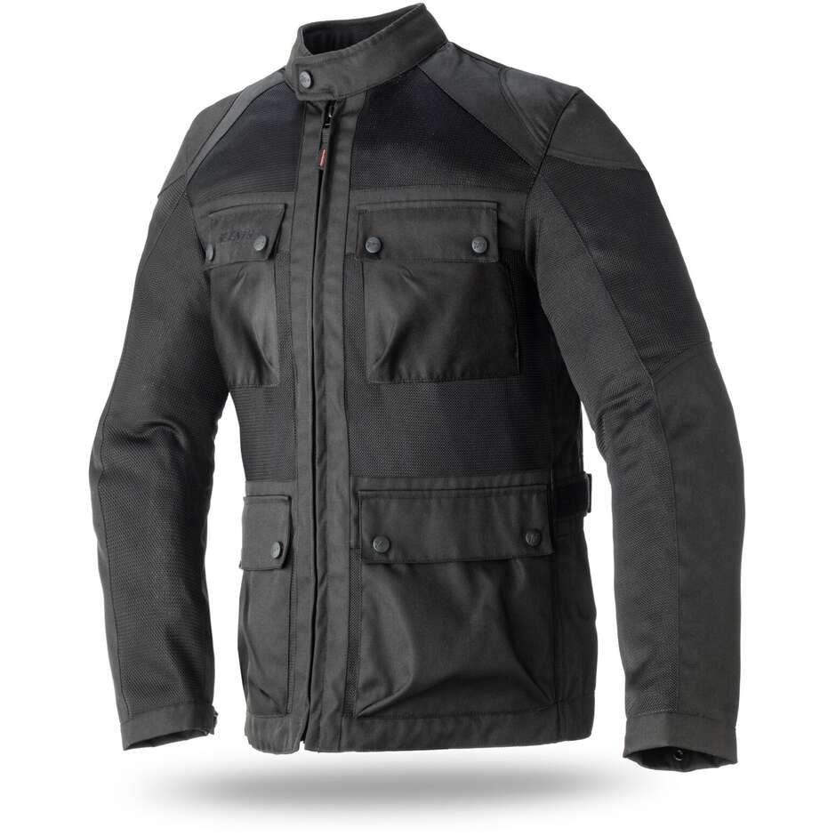 Seventy JC30 Black Perforated Summer Technical Motorcycle Jacket