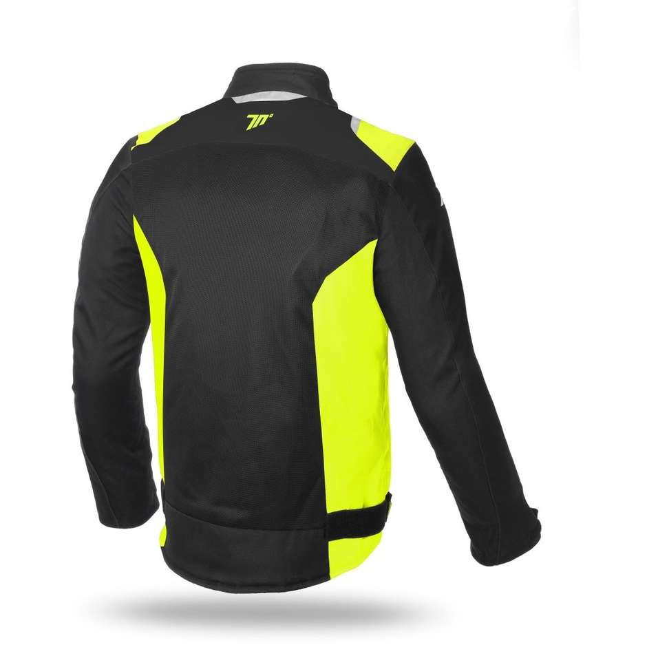Seventy JR48 CE Summer Motorcycle Jacket Perforated Black Yellow Fluo