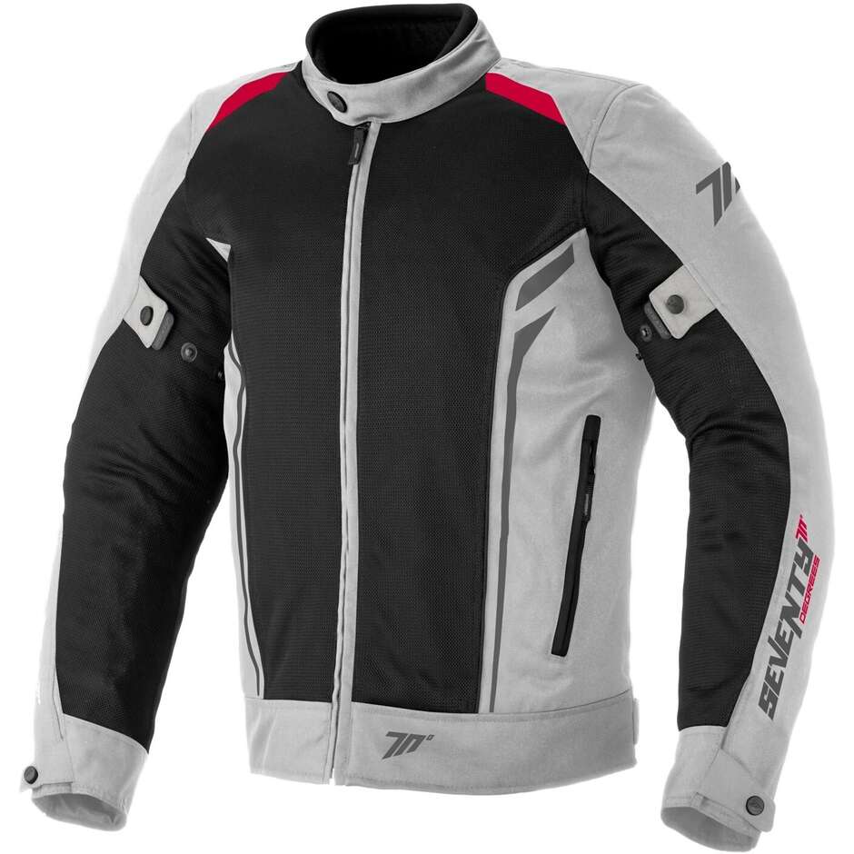 Seventy JT-32 Touring Man Summer Ice Red Motorcycle Technical Jacket