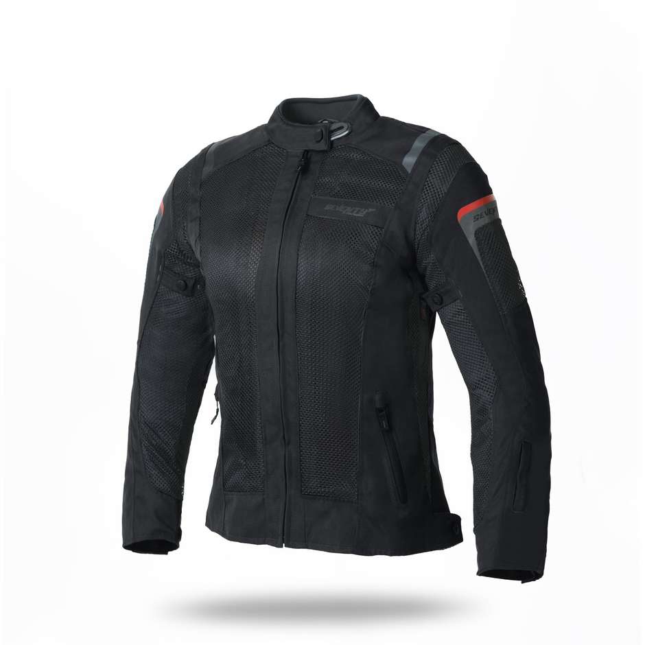 Seventy JT58 CE Touring Perforated Motorcycle Jacket Black