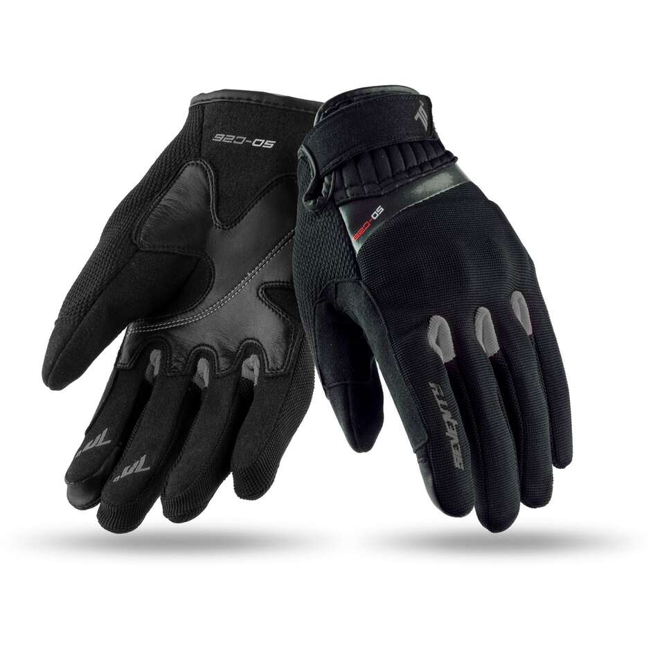 Seventy SD-C26 Urban Black Summer Certified Women's Motorcycle Gloves