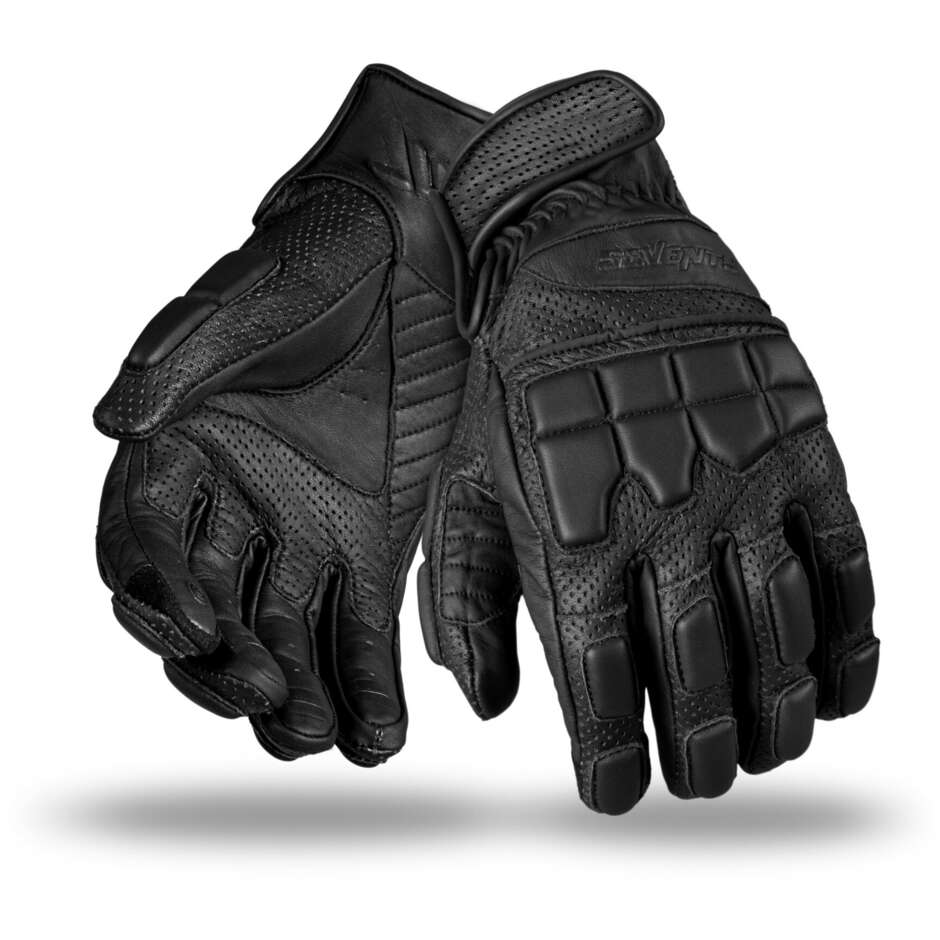 Seventy SD-N58 Black Perforated Summer Motorcycle Gloves