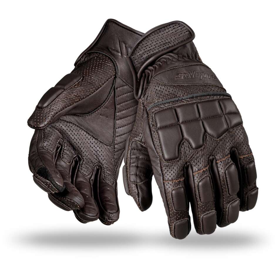 Seventy SD-N58 Perforated Brown Summer Motorcycle Gloves