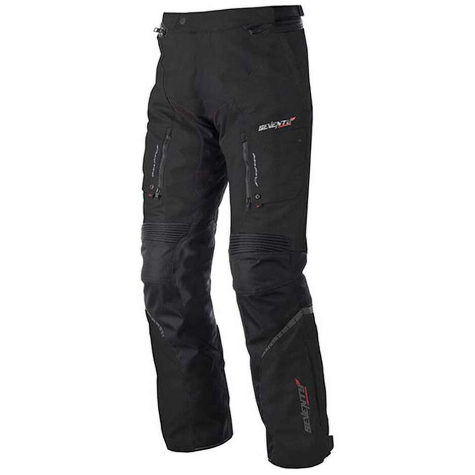 Seventy SD-PT1s trois couches de pantalon de moto de tourisme raccourci noir