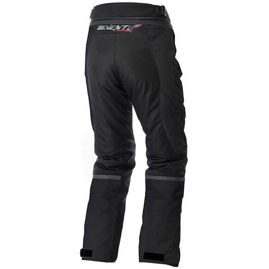 Seventy SD-PT1s trois couches de pantalon de moto de tourisme raccourci noir