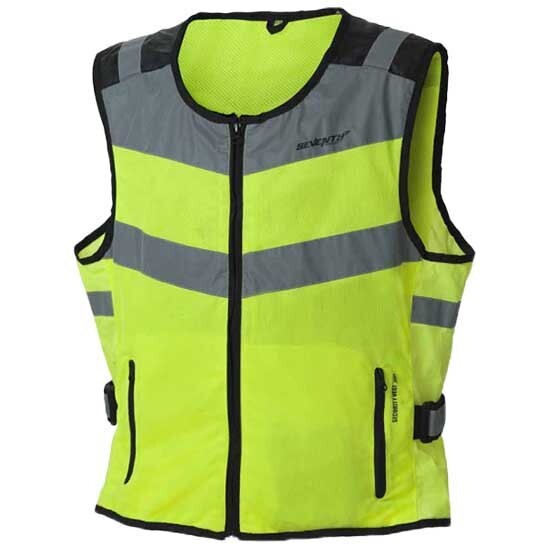 Seventy SD-S2 Yellow Fluo Reflective Motorcycle Vest