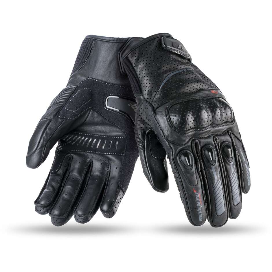 Seventy Summer Technical Motorcycle Gloves C8 Leather Naked Homologated