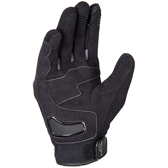 Seventy Summer Technical Motorcycle Gloves With Fabric Protections N14 Black Gray Approved