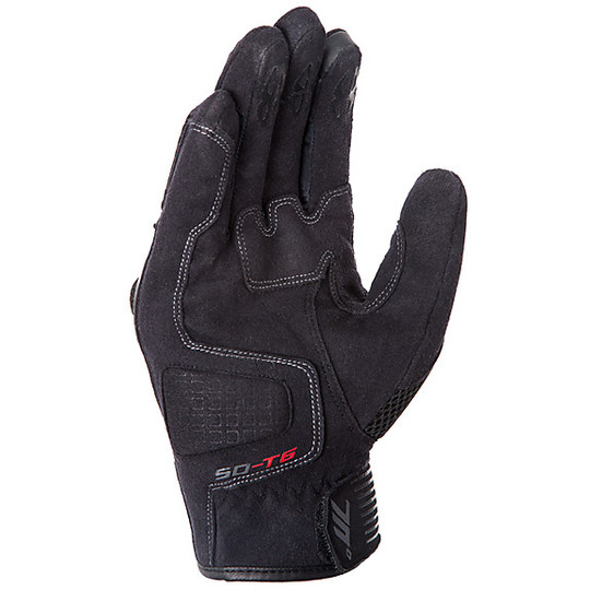 Seventy Summer Technical Motorcycle Gloves With T6 Summer Touring Black Fabric Protections