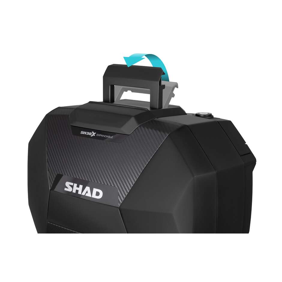Shad SH38x erweiterbare Motorrad-Seitenkoffer Carbon-Abdeckung – 3P/4P-System