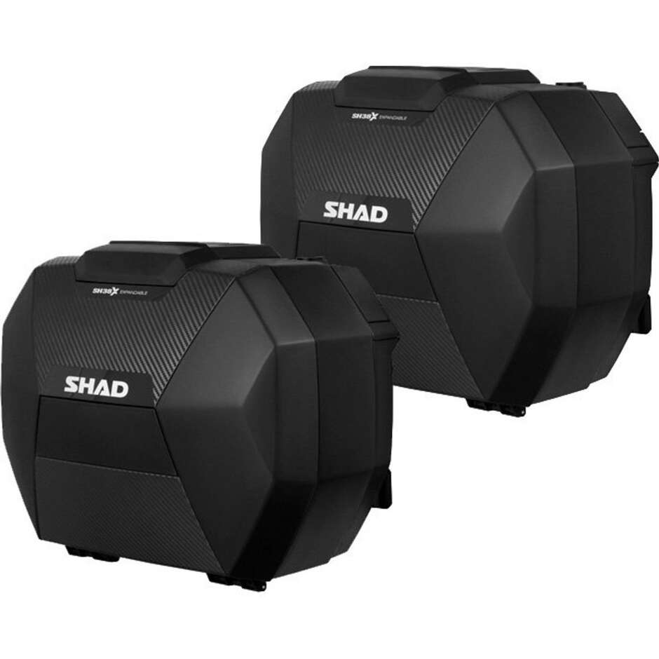 Shad SH38x erweiterbare Motorrad-Seitenkoffer Carbon-Abdeckung – 3P/4P-System