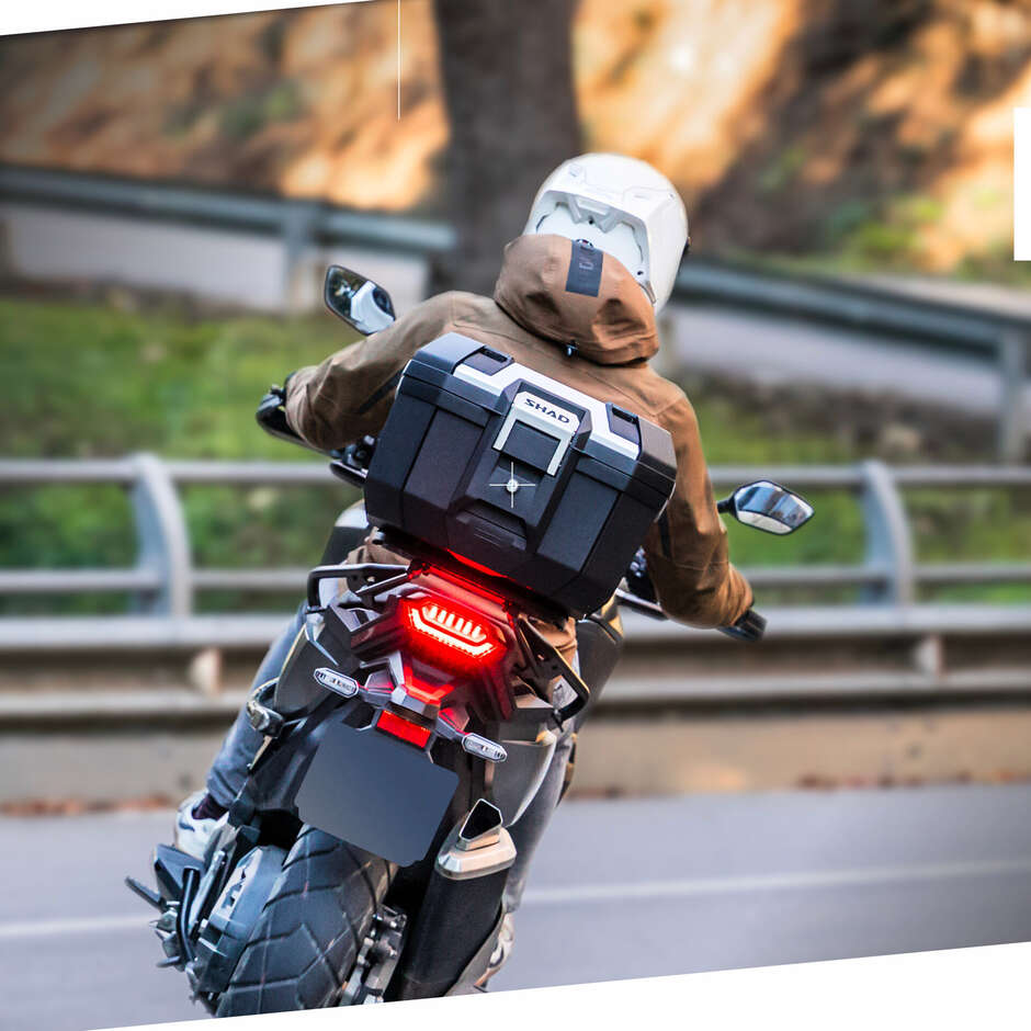 Shad TERRA TR41 Silberne Abdeckung Aluminium Motorrad Topcase