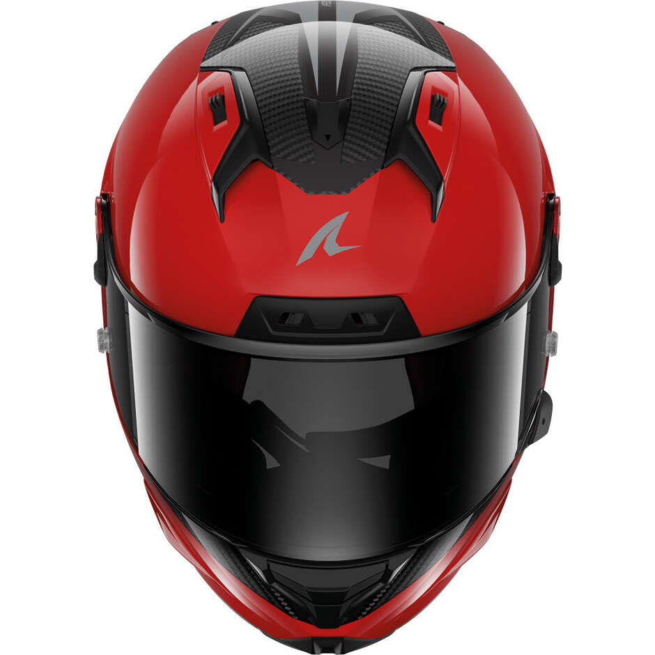 Shark AERON-GP BLANK SP Integral-Motorradhelm Anthrazit Carbon Rot