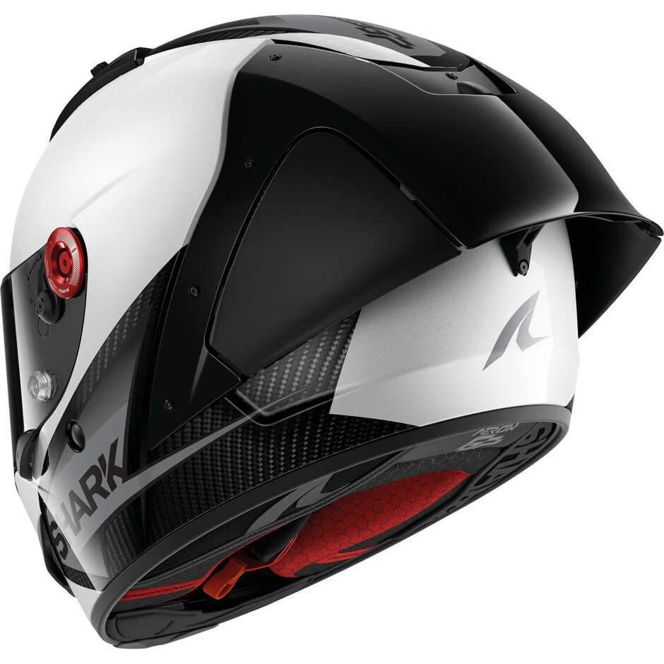 Shark AERON-GP BLANK SP Integral-Motorradhelm Anthrazit Weiß Carbon