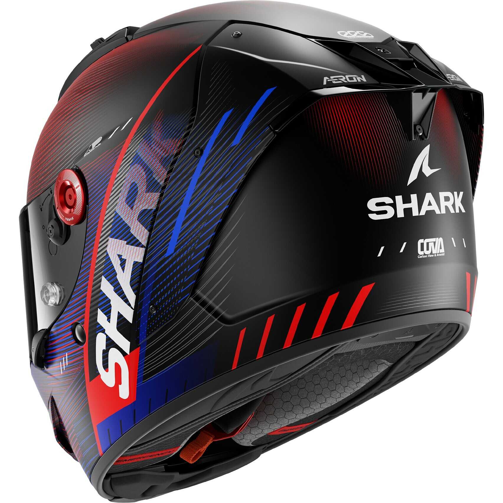 Shark AERON SPEED-TECH Mat Carbon Blue Red Full Face Motorcycle