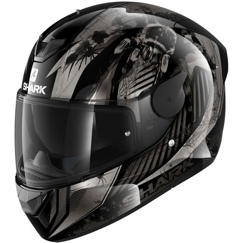 Shark D-SKWAL 2 ATRAXX Integral Motorcycle Helmet Black Anthracite Gray