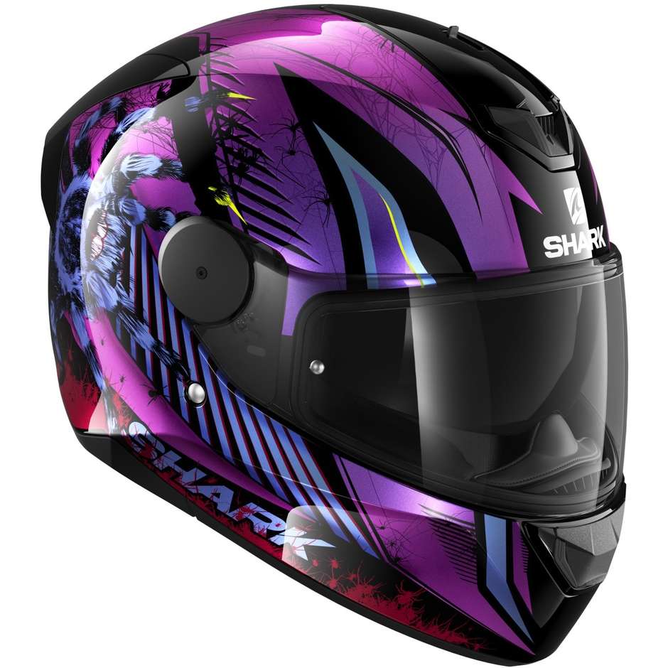 Shark D-SKWAL 2 ATRAXX Integral Motorcycle Helmet Black Purple Glitter