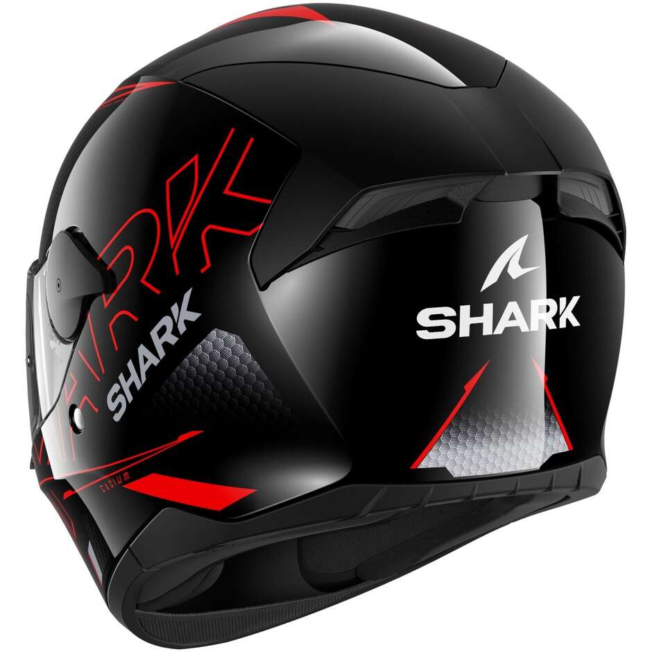 Shark D-SKWAL 2 CADIUM Integral Motorcycle Helmet Black Red Black