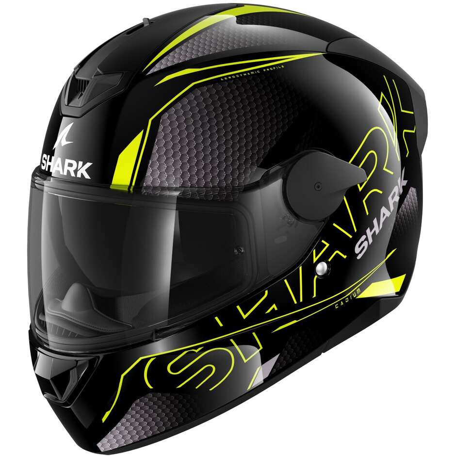 Shark D-SKWAL 2 CADIUM Integral Motorcycle Helmet Black Yellow Black