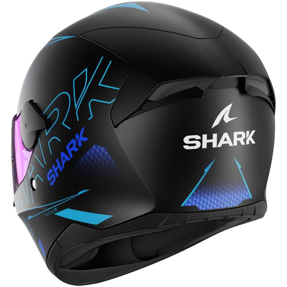 Shark D-SKWAL 2 CADIUM Integral Motorcycle Helmet Matt Black Blue Black