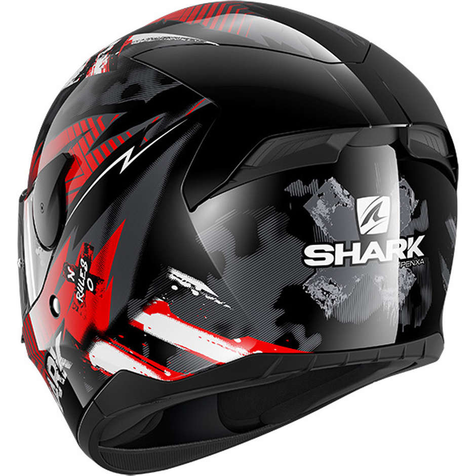 Shark D-SKWAL 2 PENXA Full Face Motorcycle Helmet Black Red Anthracite