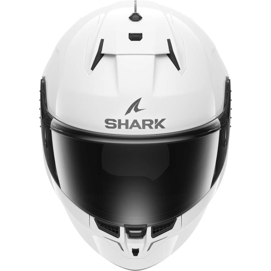 Shark D-SKWAL 3 BLANK Full Face Motorcycle Helmet White Blue