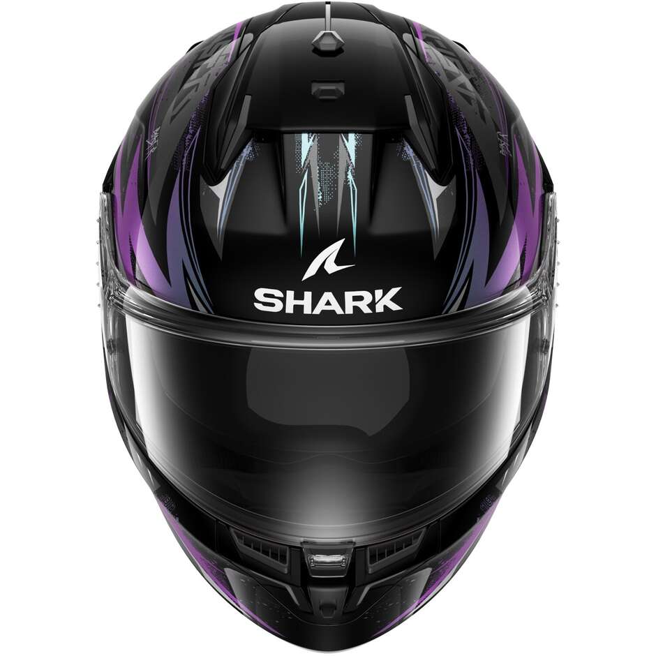 Shark D-SKWAL 3 BLAST-R Integral-Motorradhelm Schwarz Grün Glitzer