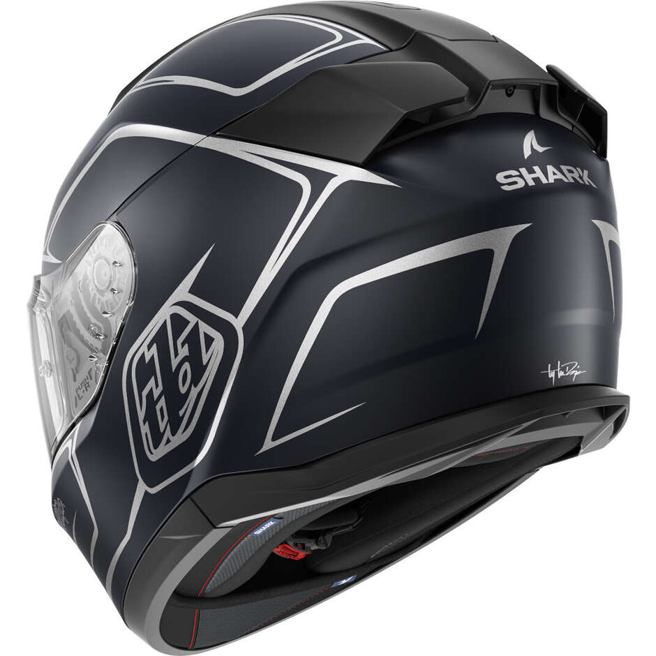 Shark D-SKWAL 3 DRONE Mat Full Face Motorcycle Helmet Blue Silver Blue