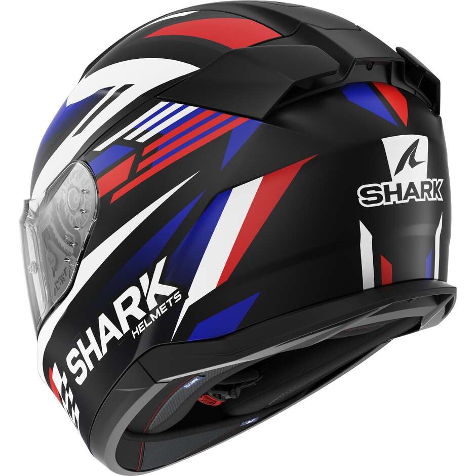 Shark D-SKWAL 3 FIRSTLAP Casque de moto intégral noir bleu rouge