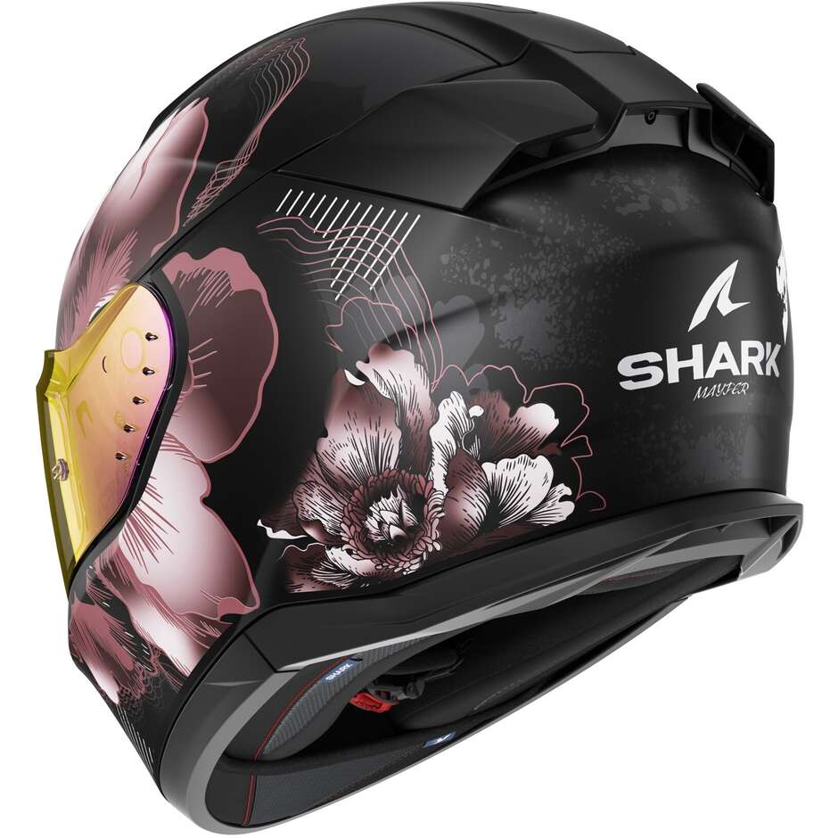 Shark D-SKWAL 3 MAYFER Full Face Motorcycle Helmet Mat Black Purple Gold