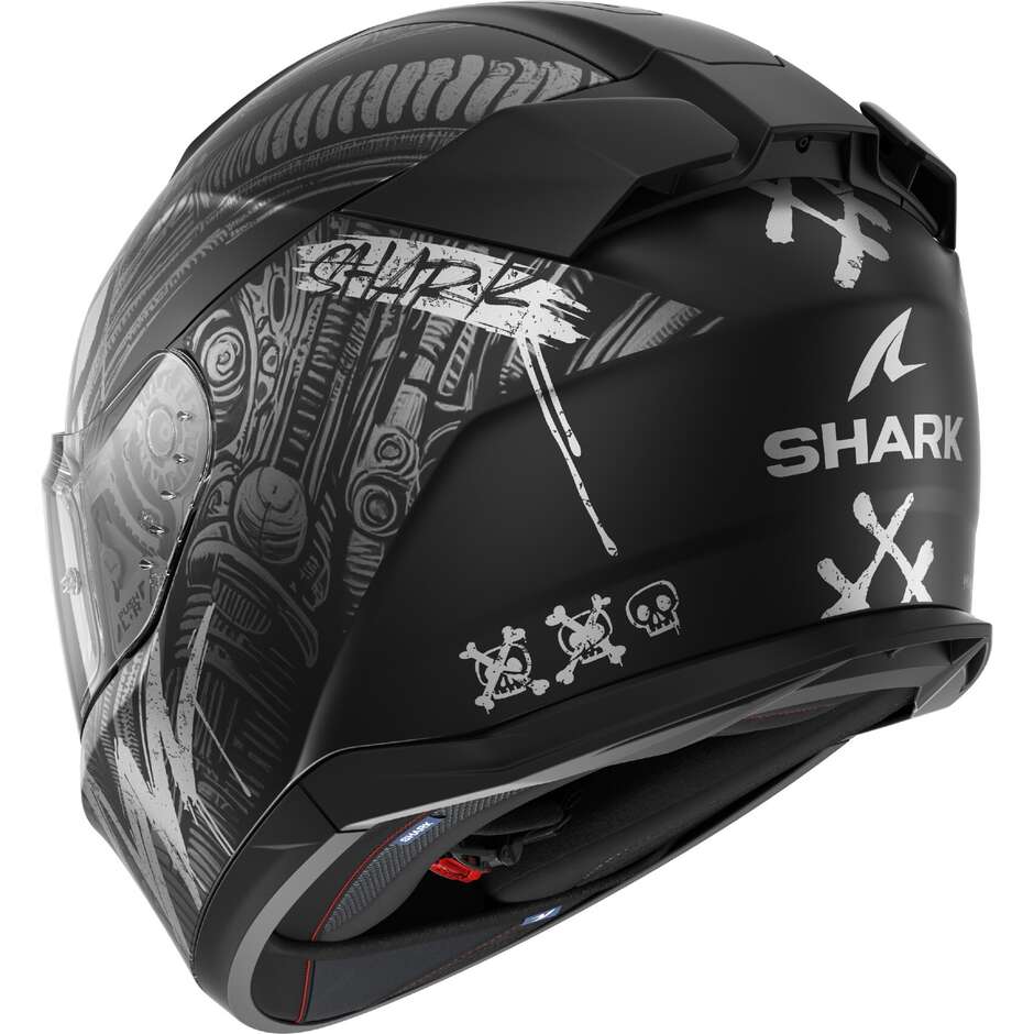 Shark D-SKWAL 3 SHIEVER Matt Schwarz Anthrazit Silber Integralhelm für Motorräder