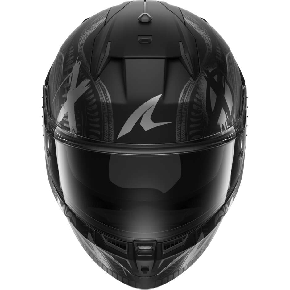 Shark D-SKWAL 3 SHIEVER Matt Schwarz Anthrazit Silber Integralhelm für Motorräder