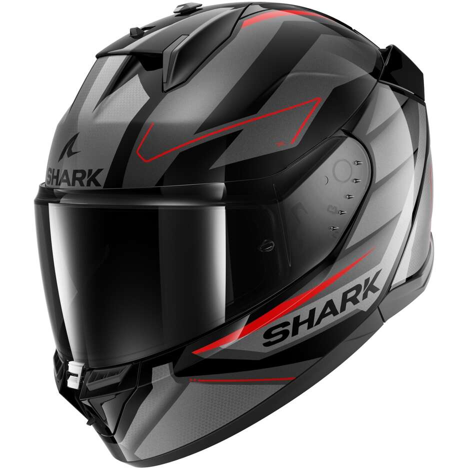 Shark D-SKWAL 3 SIZLER Full Face Motorcycle Helmet Black Anthracite Red