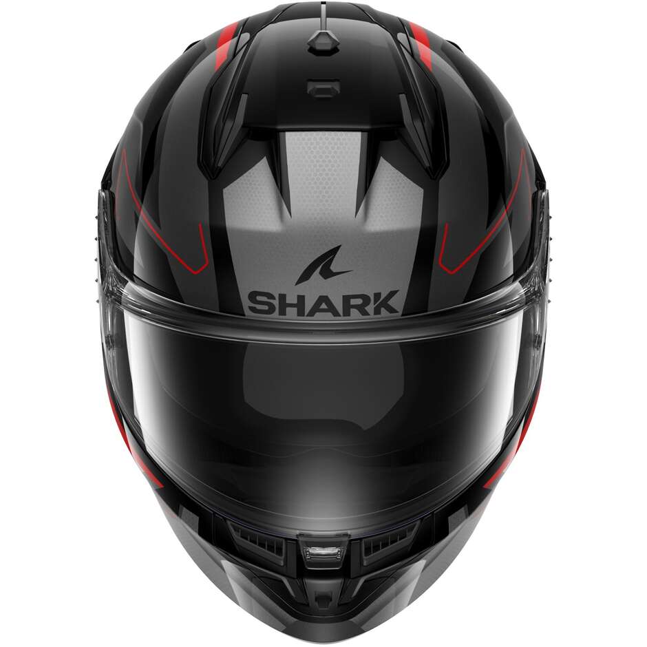 Shark D-SKWAL 3 SIZLER Integral-Motorradhelm Schwarz Anthrazit Rot