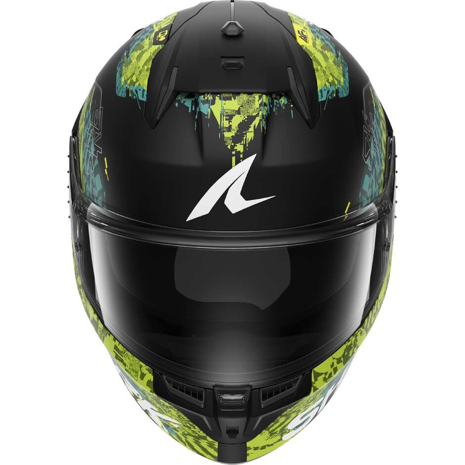 Shark D-SKWAL 3 SPEED-VIB Mat Full Face Motorcycle Helmet Black Green Blue