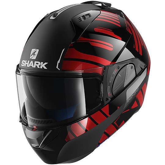 Shark EVO ONE 2 LITHION DUAL Openable Modular Motorcycle Helmet Black Red