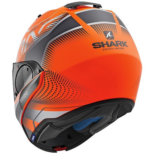 Shark EVO-ONE 2 Modular Motorcycle Helmet Orange KEENSER Orange