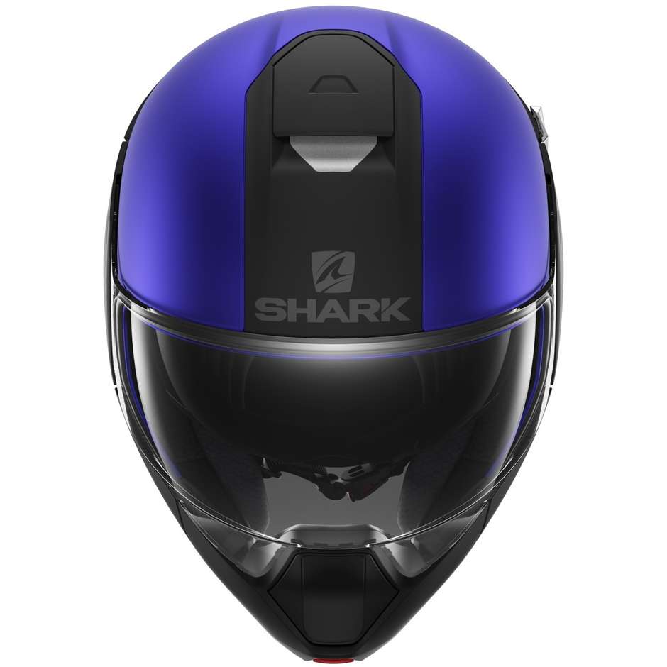 Shark EVOJET KARONN Modular Motorcycle Helmet Black Gray Blue