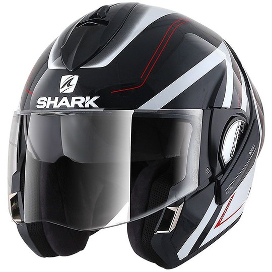 Shark EVOLINE 3 HYRIUM Modular Motorcycle Helmet Black White Red
