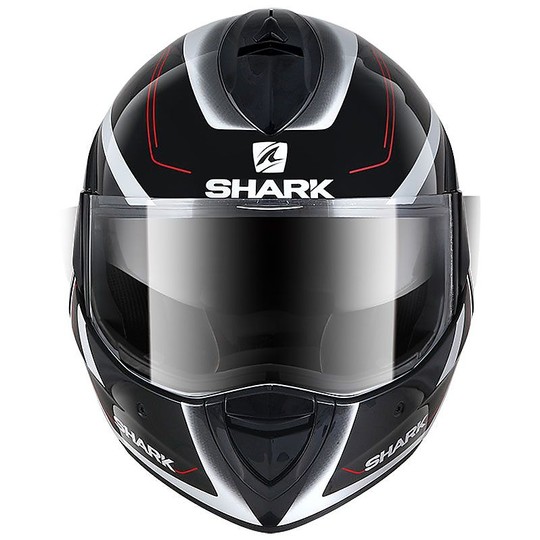 Shark EVOLINE 3 HYRIUM Modularer Motorradhelm Schwarz Weiß Rot