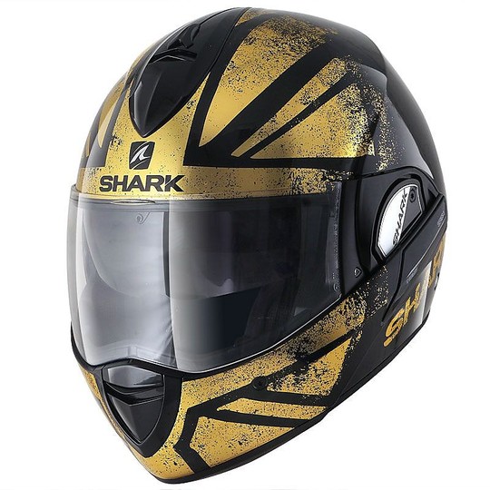 Shark EVOLINE 3 TIXIER Modularer Motorradhelm Schwarzes Gold