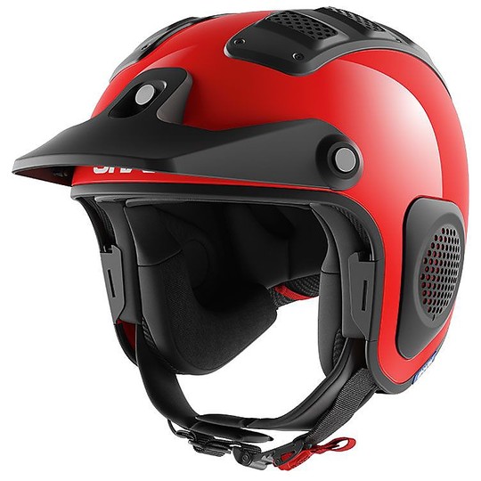 Shark Fiber Jet ATV-DRAK Red Motorcycle Helmet
