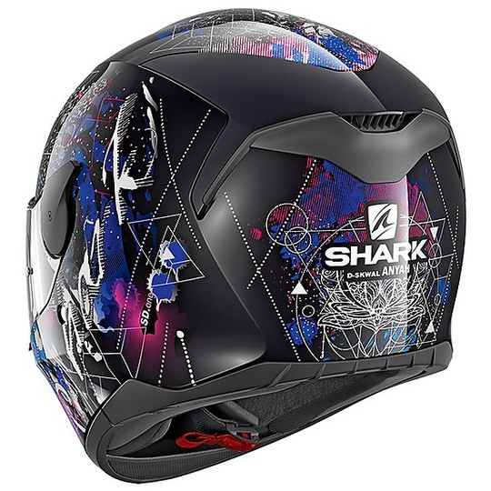 Shark Helmet Moto Integral D-Skwal Anyah Schwarz Blau Weiß