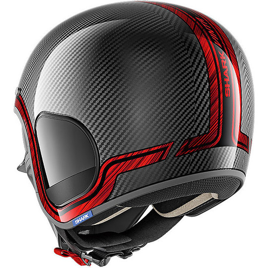 Shark Jet Helmet S-DRAK VINTA Carbon Chrom Red