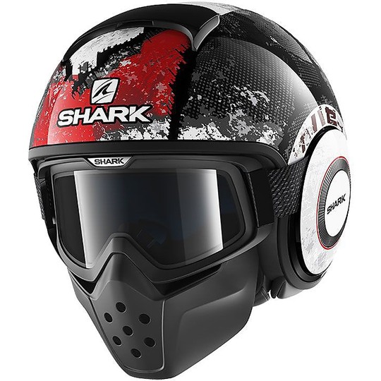 Shark Jet Motorcycle Helmet DRAK EVOK Black Red